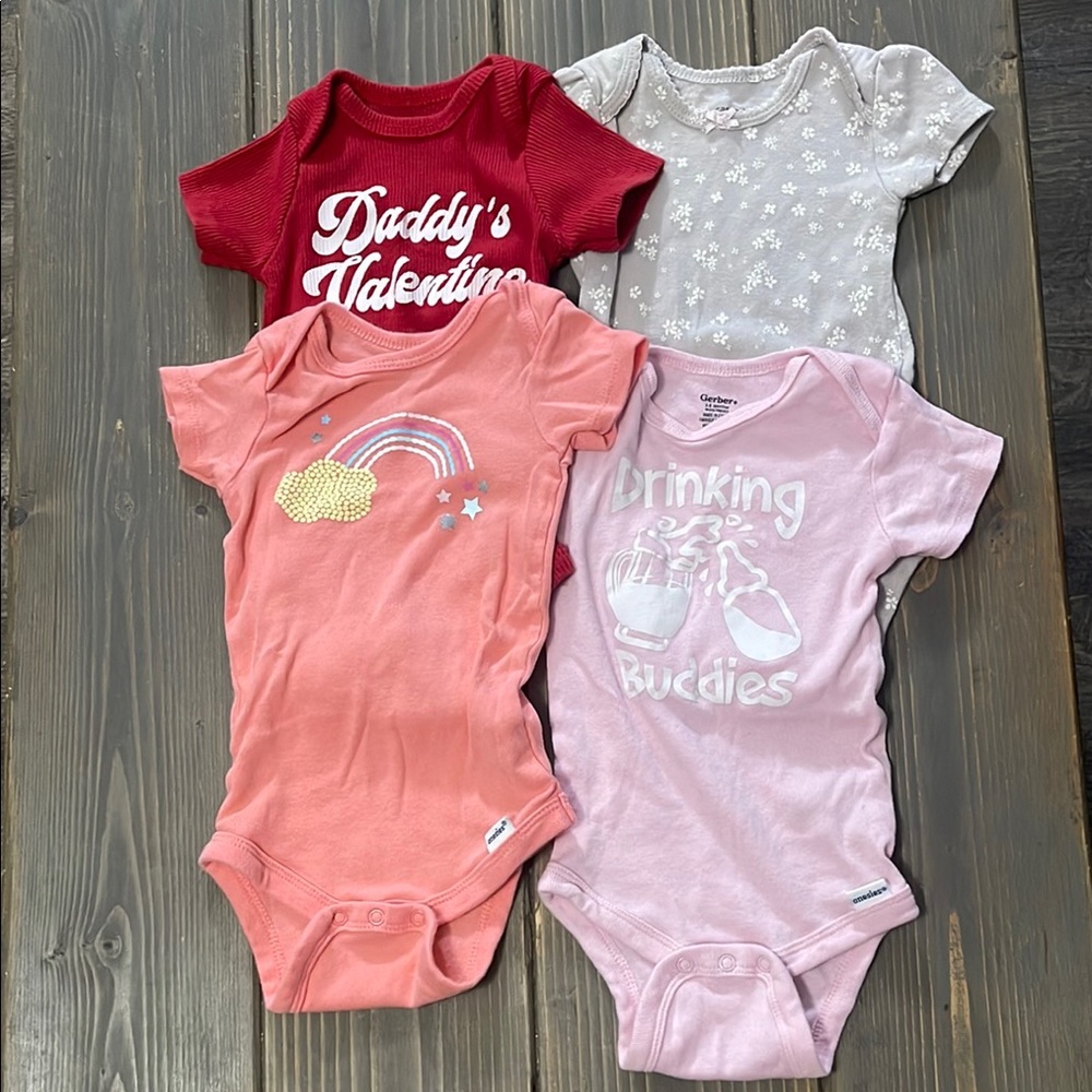 Gerber and Carters Onesies size 3-6 Month